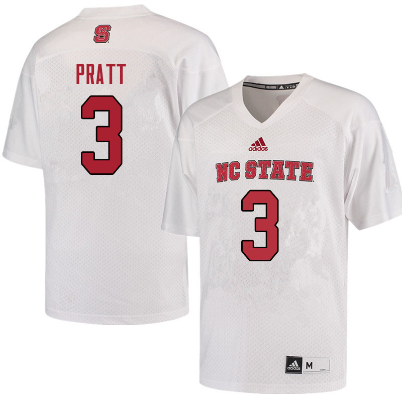 Men #3 Germaine Pratt NC State Wolfpack College Football Jerseys Sale-Red